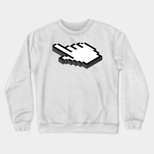 Isometric hand cursor clicking Crewneck Sweatshirt by All About Nerds